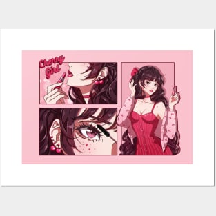 The cherry girl makeup comic Posters and Art